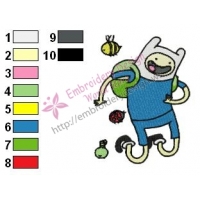 Finn Adventure Time Embroidery Design 05